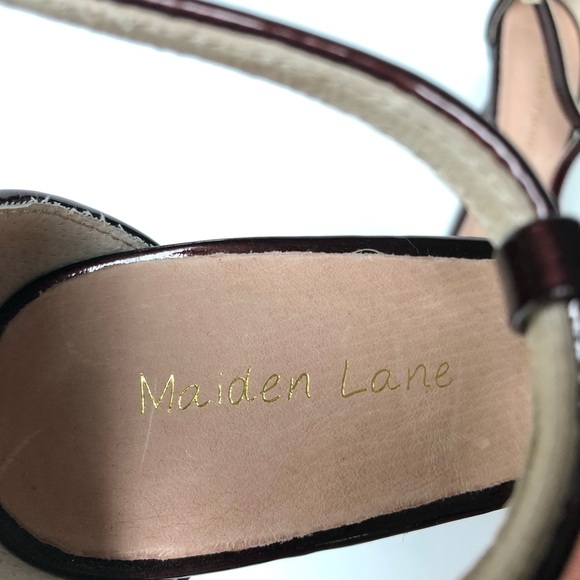 Maiden Lane Ella T-Strap Pointed Toe Heels - Picture 5 of 10